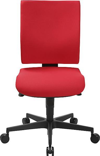 Actual product image Topstar SYNCRO CLEAN office swivel chair, antibacterial fabric cover, red.