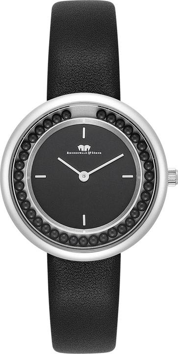 Image du produit Montre à quartz pour femme Pearl en cuir véritable noir - 32218 (Montre analogique, 32 mm)