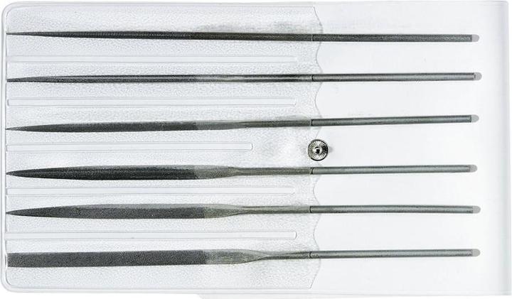 Actual product image Blu-Dan Needle file set 6-piece files cut 1/2 plain length 160 mm (Cut 2, 160 mm)