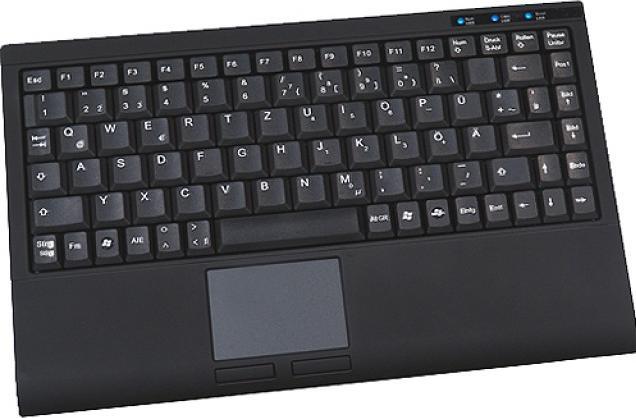 KeySonic TAS ACK-540U+ con cavo (DE) MINI Touchpad SoftSkin bw (DE, Cablato)