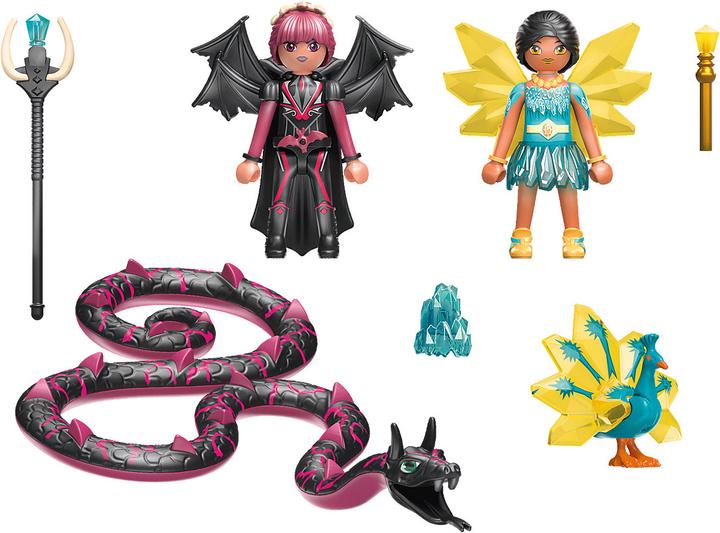 Actual product image Playmobil Crystal Fairy and Bat Fairy with soul animals (70803, Playmobil Ayuma)