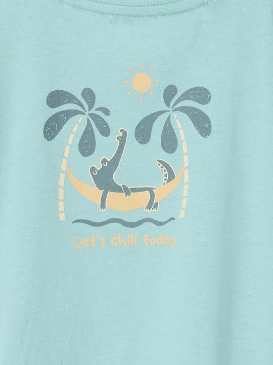 Actual product image Vertbaudet Bio-Kollektion: Baby T-Shirt mit Print hinten und Verschluss an der Schulter (74)
