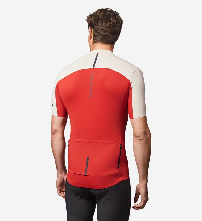 Produktbild Van rysel Rennrad Fahrradtrikot Sommer kurzarm Herren Slimfit Endurance 2 rot/beige (S)