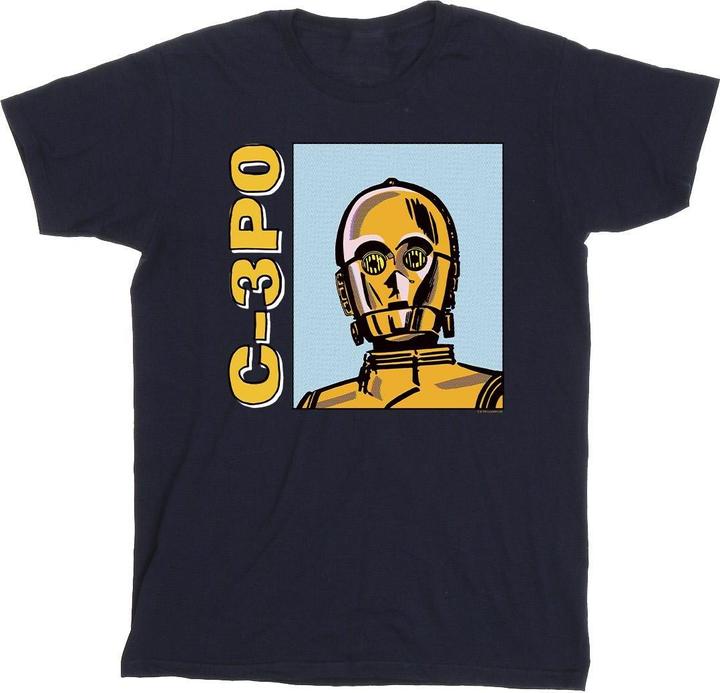 Actual product image Star Wars Mens C3PO Line Art T-Shirt (4XL)