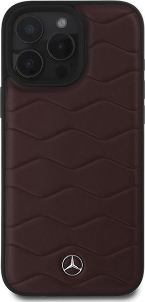 Actual product image Mercedes MEHCP16X23RWRSR iPhone 16 Pro Max 6.9" czerwony/red hardcase MB Waves Leather (Apple iPhone 16 Pro Max)