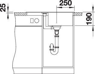 Produktbild Blanco Metra 45 S Compact (Aufsatzspülbecken, 68 cm, 50 cm)