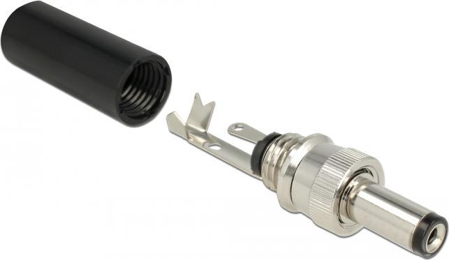 Actual product image Delock Connector DC 5.5 x 2.5 mm with length 12.0 mm hollow connector