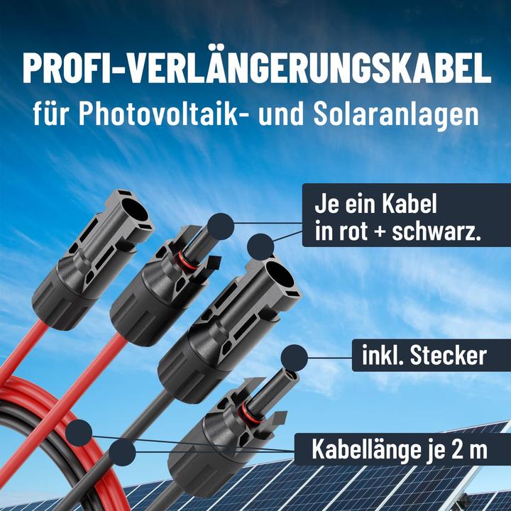 Produktbild Absina 2 m Solarkabel Set (Solarkabel)
