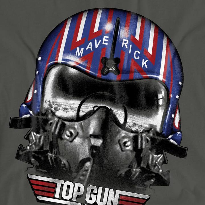 Actual product image Top Gun Unisex Adult Maverick Helmet T-Shirt (S)