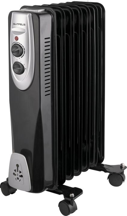 Image du produit Exquisit Radiateur à huile HR32007sw bk 7 ailettes (1500 W)