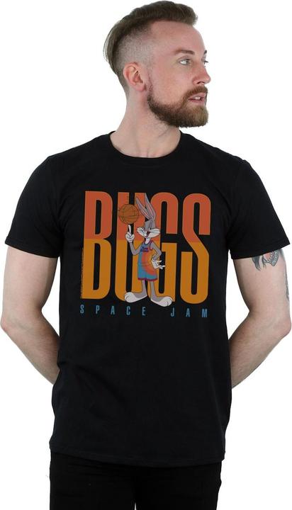 Actual product image Space Jam Mens Bugs Bunny Basketball Spin T-Shirt (L)