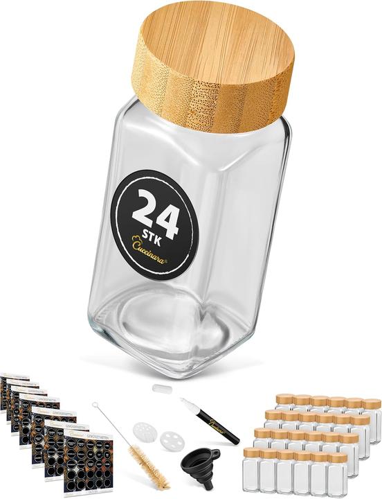 Cuccinara 24-teiliges Gewürzgläser-Set (2.88 l)