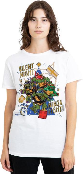 Produktbild Teenage Mutant NT Silent Night Ninja Fight TShirt weihnachtliches Design (M)