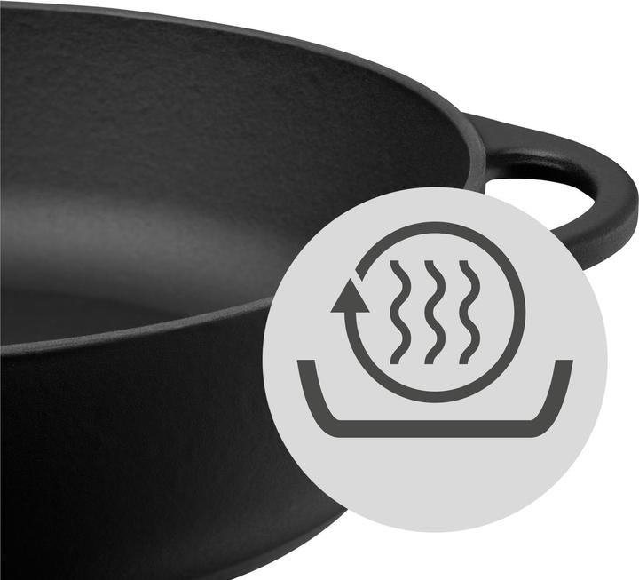 Produktbild WMF Bräter oval mit Gussdeckel 30x23,5cm 5,0 l Gusseisen emailliert Induktion (Bräter + Schmortopf, Gusseisen)