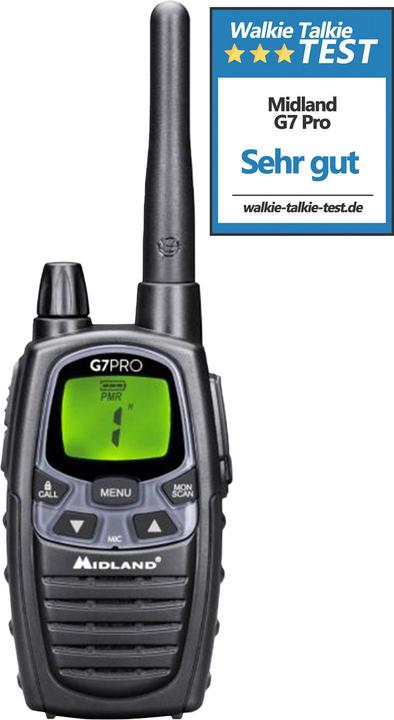 Productafbeelding Midland G7 Pro Enkelvoudige PMR + LPD radio met 16 kanalen (10 km)
