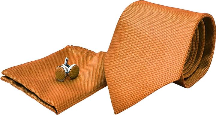 Image du produit JTI Accessoires de déguisement | Cravate + Pochette + Boutons de manchette - Orange