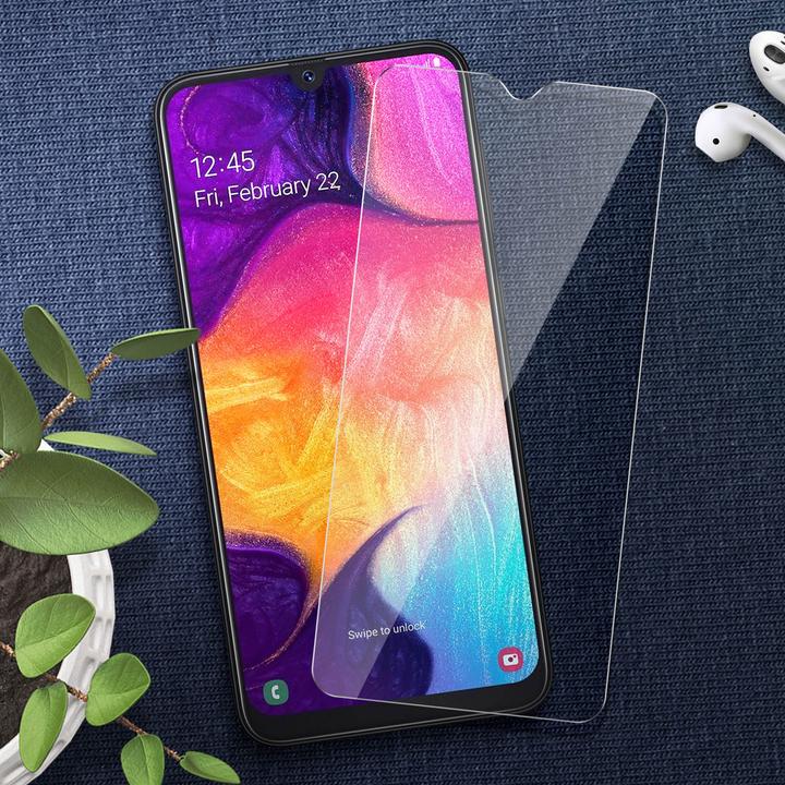 Actual product image Avizar Crystal clear film, glass screen protector (2 Piece, Samsung Galaxy A50)