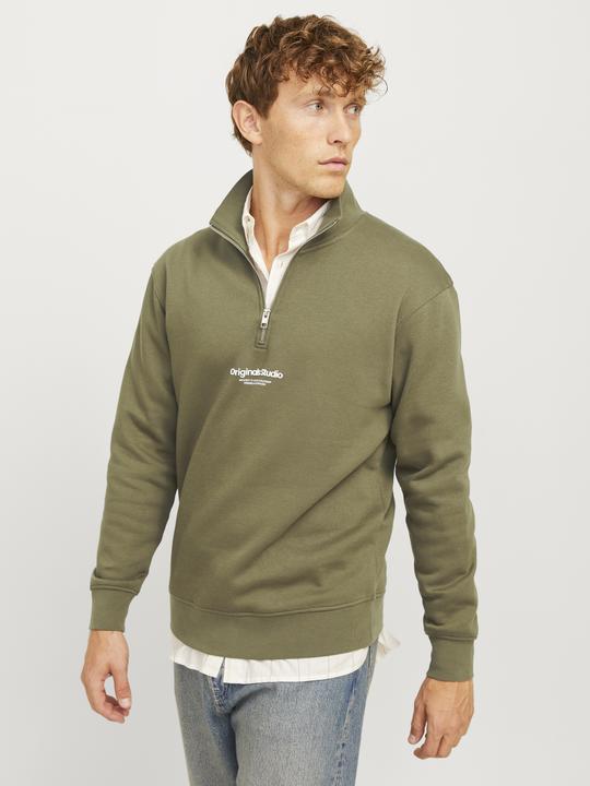 Produktbild Jack & Jones Text Sweatshirt mit halbem Reissverschluss Sweatshirt mit halbem Reissverschluss (XS)
