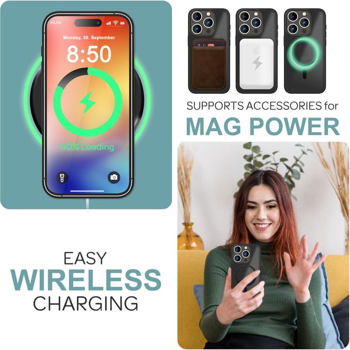 Actual product image Nalia Matte hybrid case with MagSafe function (Apple iPhone 16 Pro)