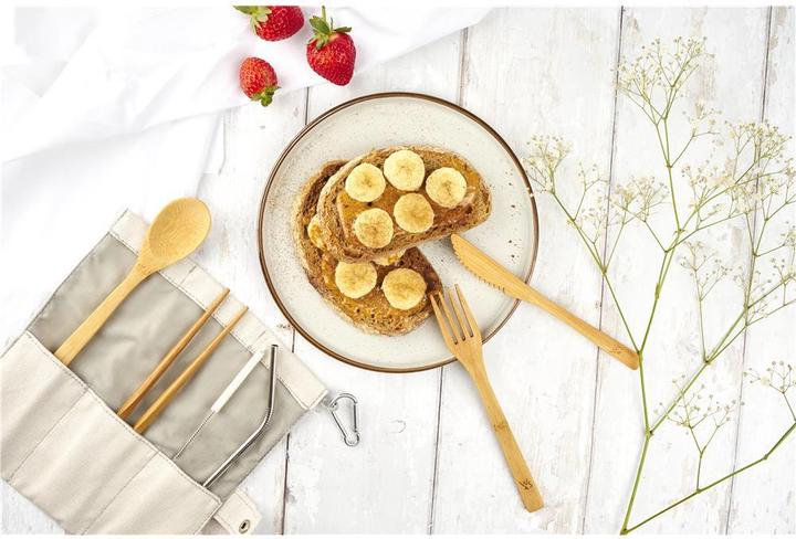 Actual product image Wild & Stone Bamboo Picnic Cutlery Set, 8 pieces