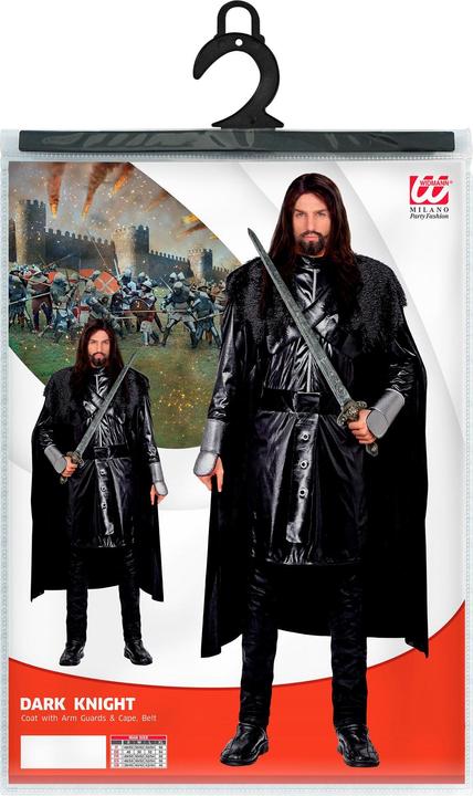 Image du produit Widmann Chevalier noir de la Garde de nuit avec casaque avec protège-bras et manteau, ceinture (S, M, L, XL)