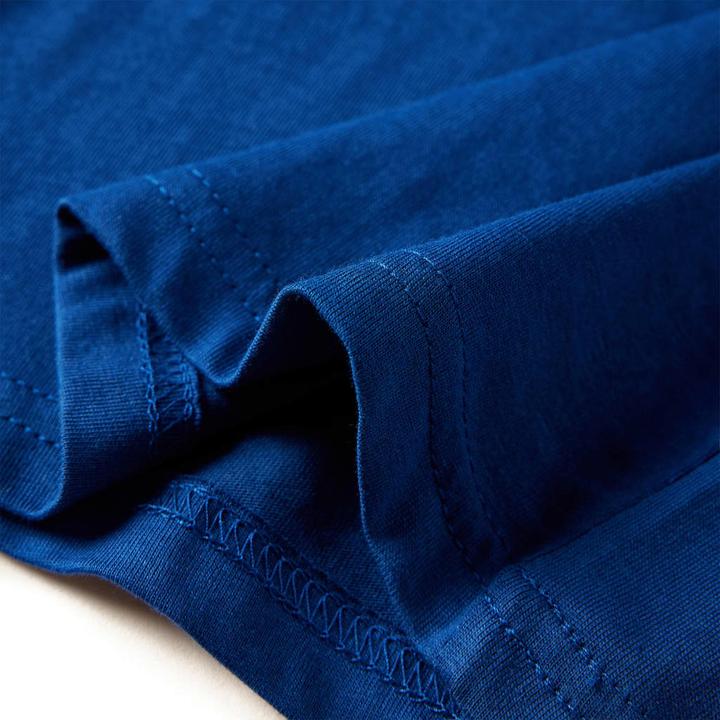 Image du produit VidaXL T-shirt manches longues enfant bleu foncé 140,Matière : 100 (140)