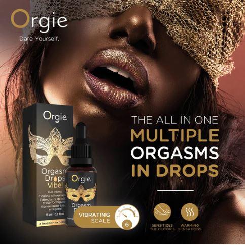 Actual product image Orgie Orgasm Drops Vibe (15 ml)
