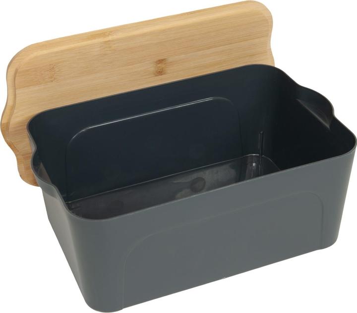 Actual product image Swiss Natura Storage box with lid, metal and bamboo, 28 x 18 x 10.5 cm