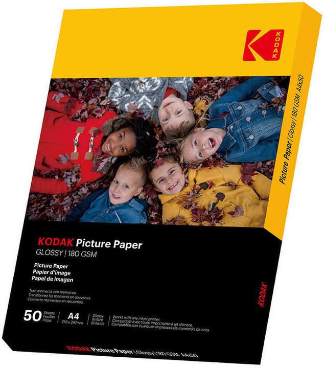 Produktbild Kodak 180gsm 9.1 mil Glossy A4x50 (180 g/m², 21 x 29.7 cm, 50 x)