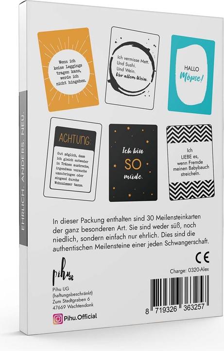 Produktbild Simon & Jan Meilensteinkarten Schwangerschaft