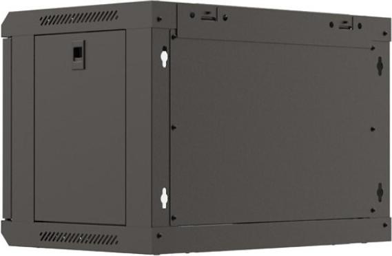 Actual product image Lanberg 19 6HE 540x350 schwarz Wandmontage Rackschrank mit Glastür (Flat Pack) (10.86 RU, 19 inch rack)