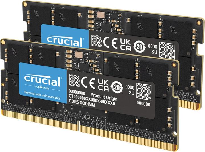 Produktbild Crucial SORAM D5 5600 128GB C46 K2 (2 x 64GB, 5600 MHz, DDR5-RAM, SO-DIMM)