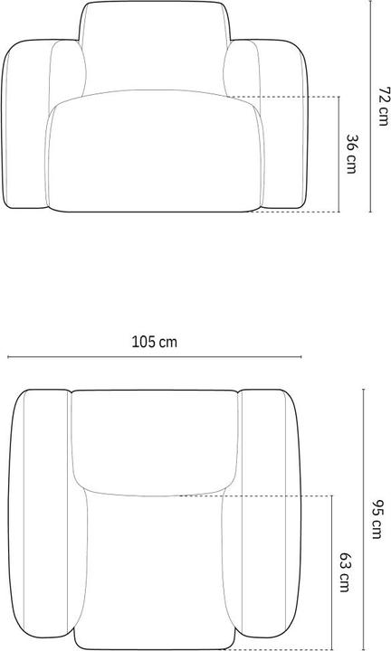 Image du produit Micadoni Fauteuil, "Molino", 1 Place, 105x95x72Fabriqué en Europe (2 places, 3 places, 4 places)