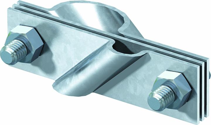 Produktbild OBO Bettermann 2760 20 FT Anschlussschelle f.Rund-und Flachleiter 20mm St 5001641