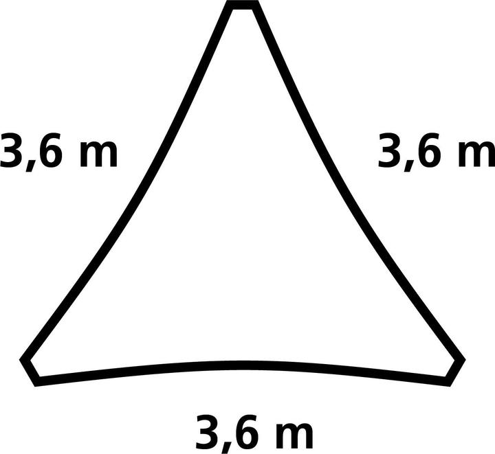 Immagine prodotto Eurotrail Vela a triangolo - PE - 3,6 x 3,6 x 3,6 m - Grigio scuro (360 x 360 x 360 x 360 cm)