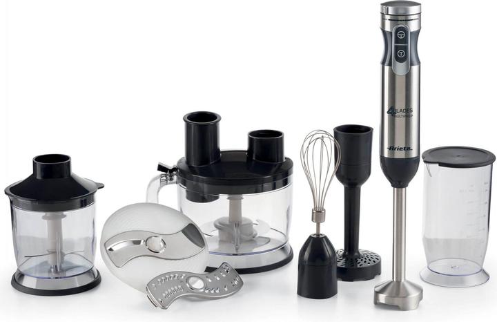 Immagine prodotto Ariete 898 4 Blades Multiprep 7in1, Frullatore a immersione multifunzione, 1000 W, 10 velocità + Turbo, 4 l