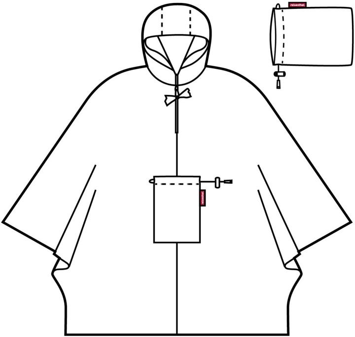Immagine prodotto MGA Mini Maxi Poncho AN7064 Paisley Black - Parapioggia in tessuto di poliestere di alta qualità. (Taglia unica)