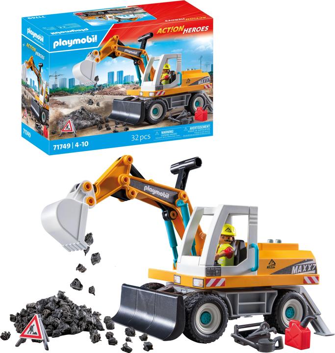 Actual product image Playmobil Excavator (71749, Playmobil Action Heroes)