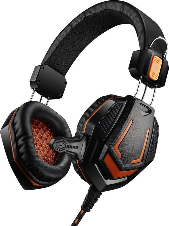 Canyon Gaming headset with 3.5 mm connector with microphone and volume control, cable 2 m, Black CND (Cable)