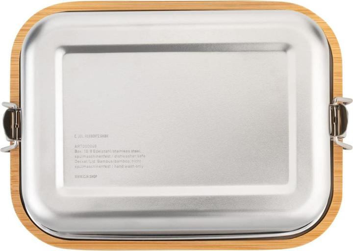 Produktbild CJH Edelstahl Lunch Box L, Bambusdeckel, Fachteiler
