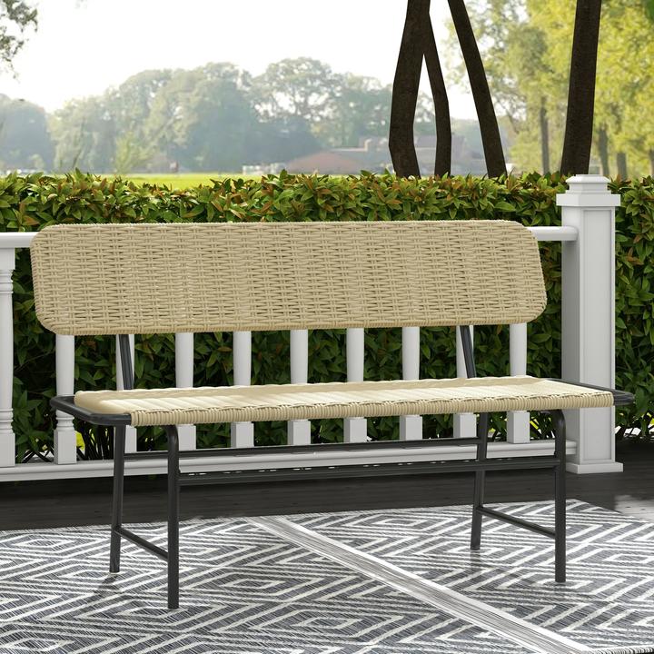Produktbild Outsunny Gartenbank mit Rattanoptik