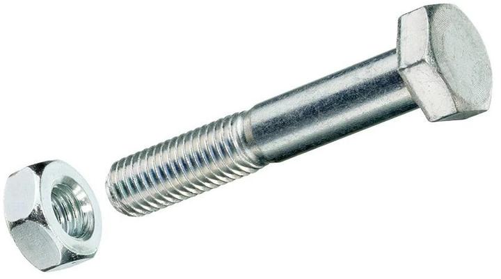 Actual product image Krafter Hexagon bolts M 8 x 60 mm with nuts steel, 2 pieces (2 Screws per piece)