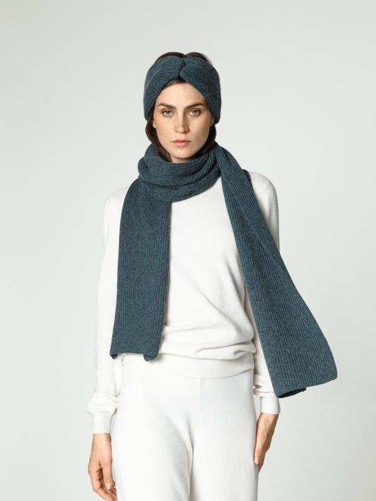 Immagine prodotto Furnari Sciarpa in 100% cashmere lavorata a maglia - Verde Lugano