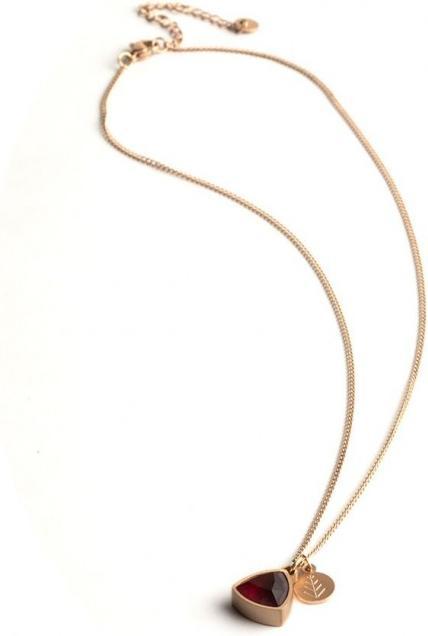 Image du produit Didyma COLLIER - PIERRE NATURELLE GRENAT ROUGE - 44+2+2+2CM (Acier inoxydable 316L)