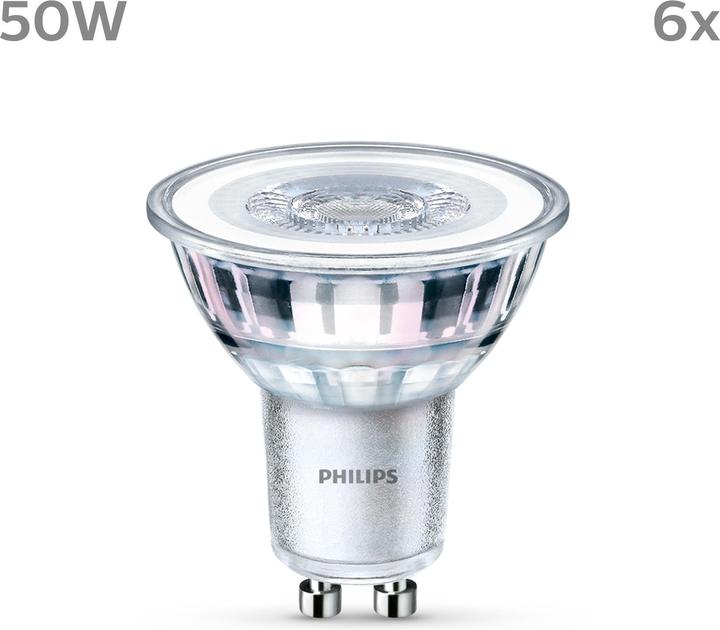 Immagine prodotto Philips LEDClassic 50W WW 36D ND 6CT/4 EC (GU10, 4.60 W, 355 lm, 6 x, F)