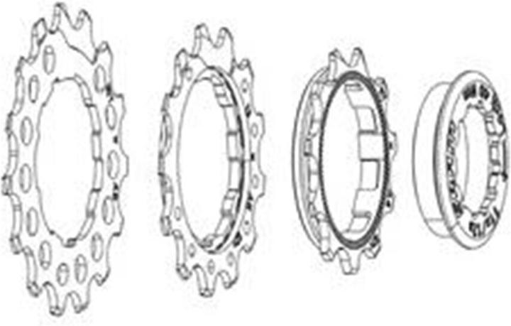 Produktbild Sram Cog Set PG1210/1230 11/13/15T/Lockring (15)