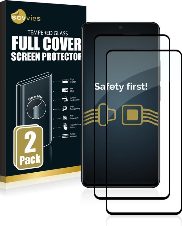 Actual product image Savvies Full-screen armoured glass screen protector (2 Piece, Xiaomi Redmi Note 11 Pro+ 5G)