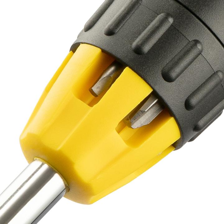 Actual product image Stanley Bit screwdriver+20 bits ratchet (Square, Phillipps cross recess (PH), Port)
