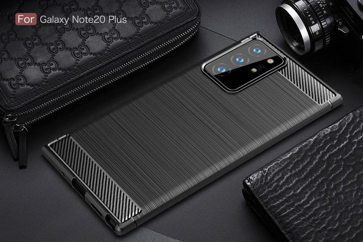 Produktbild Screenguard Samsung Galaxy Note20 Ultra Hülle Carbon Brushed Soft TPU (Samsung Galaxy Note 20 Ultra)