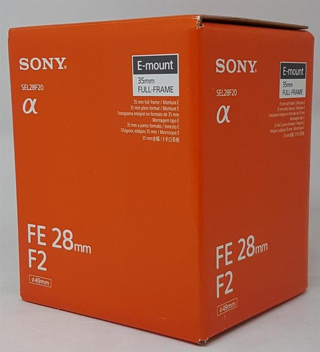 Actual product image Sony FE 28mm f/2, Full Frame E-Mount (Sony E, APS-C / DX, full size)